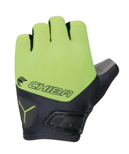 Chiba Fahrrad-Handschuhe Gel Air (ergonomisch geformte Poron-Gel Polsterung) neongelb - 1 Paar